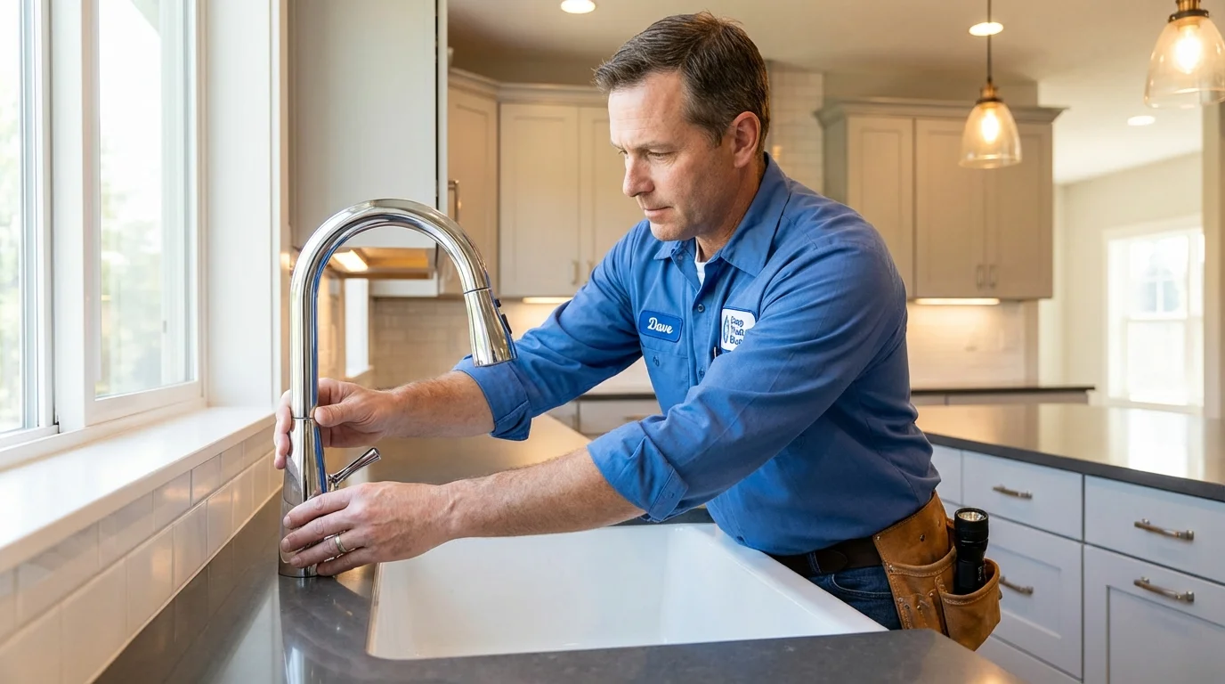 Kitchen faucet installation by Johns Plumbing LLC in Pageland